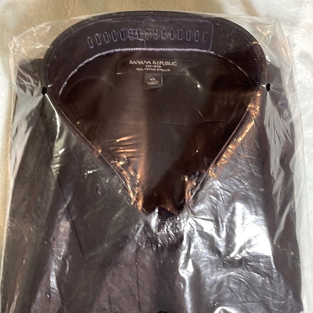 Banana republic NWT black XL grant fit shirt 100% cotton